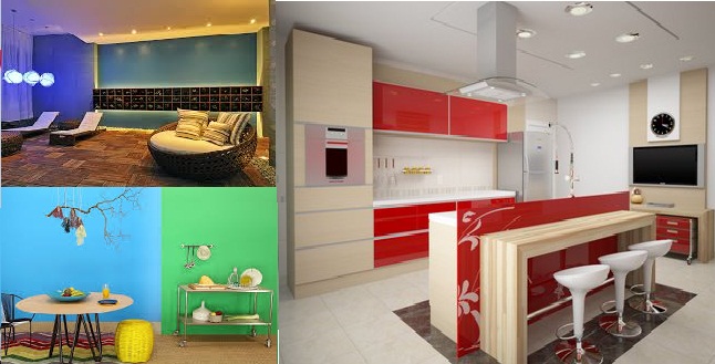 decoração-com-azul-e vermelho