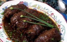 Bife a Rolê da Ana Maria Recheado Linguiça Toscana e Patê de presunto
