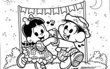 Desenhos para Colorir de Festa Junina – Caipiras, Quadrilha, Bandeiras