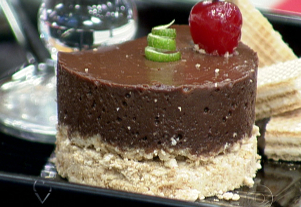 Delicioso Mousse de Chocolate com Farofa de Limão da Ana Maria Braga
