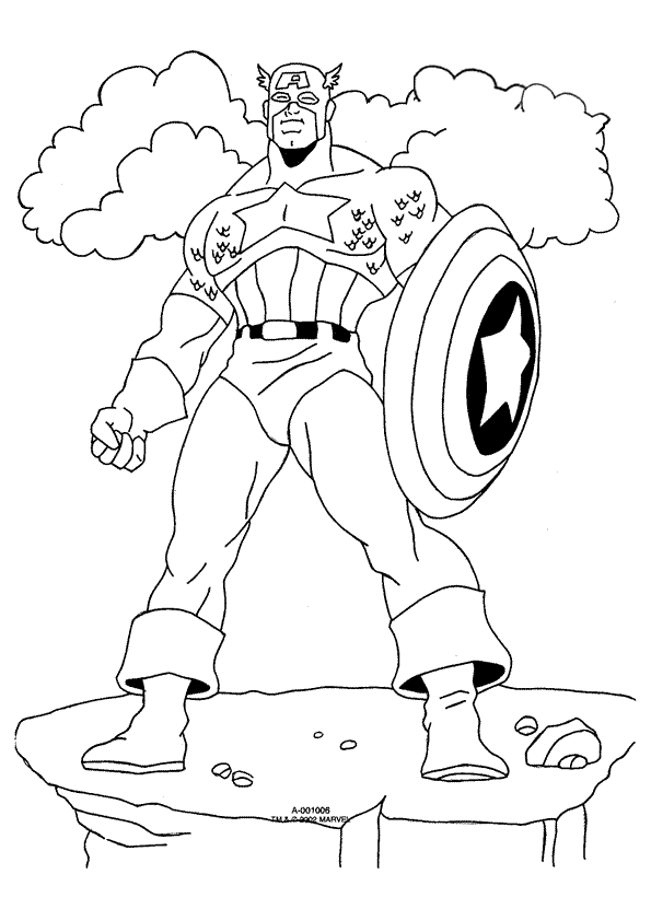 Desenhos para Colorir Capitão América: Imprima e Pinte. Confira