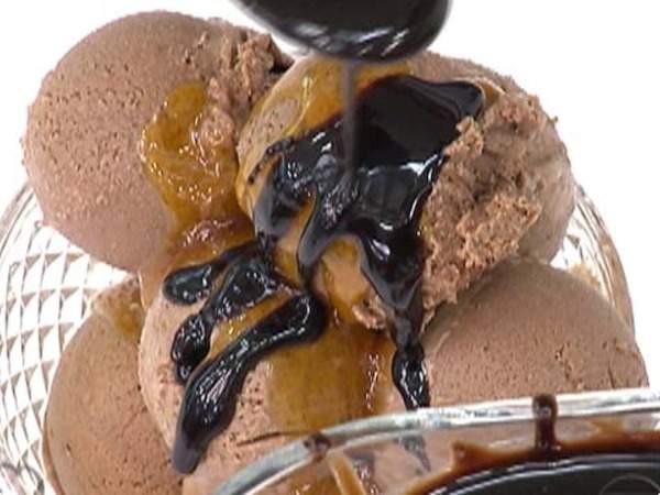 Receita de Gelado com Calda de Laranja e Chocolate da Ana Maria Braga