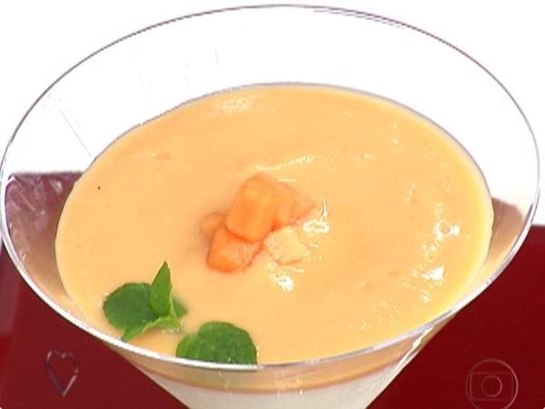 Receita Creme de Chocolate e Calda de Mamão Papaia da Ana Maria Braga