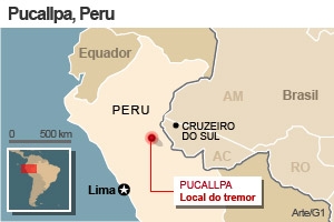 Terremoto de Magnitude 7 no Peru é Sentido no Acre – Brasil, 24/08/11