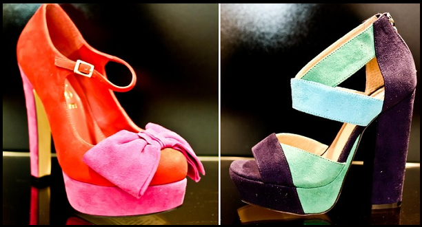 Sapatos Color Blocking 2012: Lindas Sandálias, Modelos Coloridos Verão