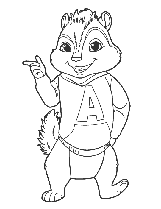 Alvin e os Esquilos 3 Desenhos para Colorir: Imagens, Imprima e Pinte