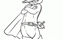 Desenhos para Colorir do Gato de Botas: Imagens para Imprimir e Pintar