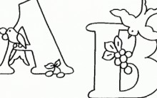 Desenhos para Colorir Letras  do Alfabeto de A a G: Imprimir e Pintar