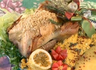 Peru Assado de Natal em Crosta de Castanha e Purê de Maçã- Jornal Hoje