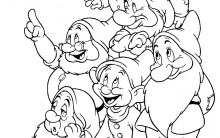 Desenhos para Colorir dos Sete Anões, Branca de Neve: Imagens, Pintar