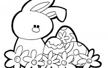 Desenhos para Colorir da Páscoa 2012: Imagens de Coelhos e Ovos Pintar