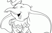 Desenhos para Colorir do Dumbo: Imagens Online, Pintar o Elefantinho