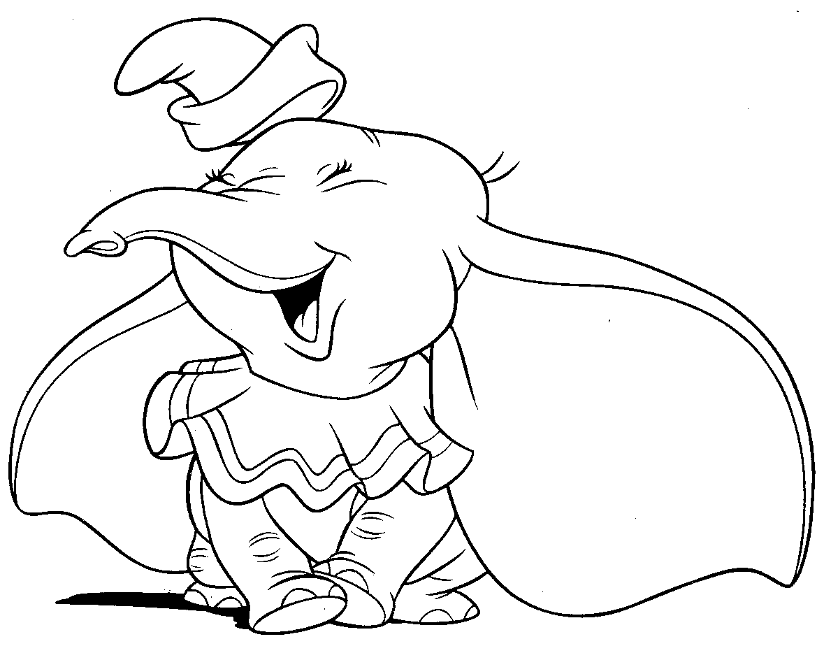 Desenhos para Colorir do Dumbo: Imagens Online, Pintar o Elefantinho
