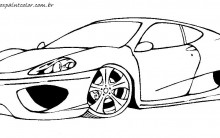 Desenhos de Ferrari para Colorir: Carros para Imprimir e Pintar Online