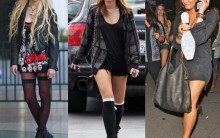 Moda Sem Calças: Famosas Desfilam de Shorts Curtíssimo e Blusa Longa