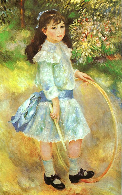 Girl With a Hoop - 1885-de-renoir