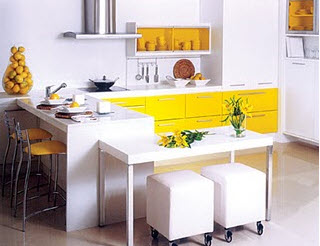 Decoração de Cozinhas Pequenas Coloridas: Móveis Planejados Veja Fotos