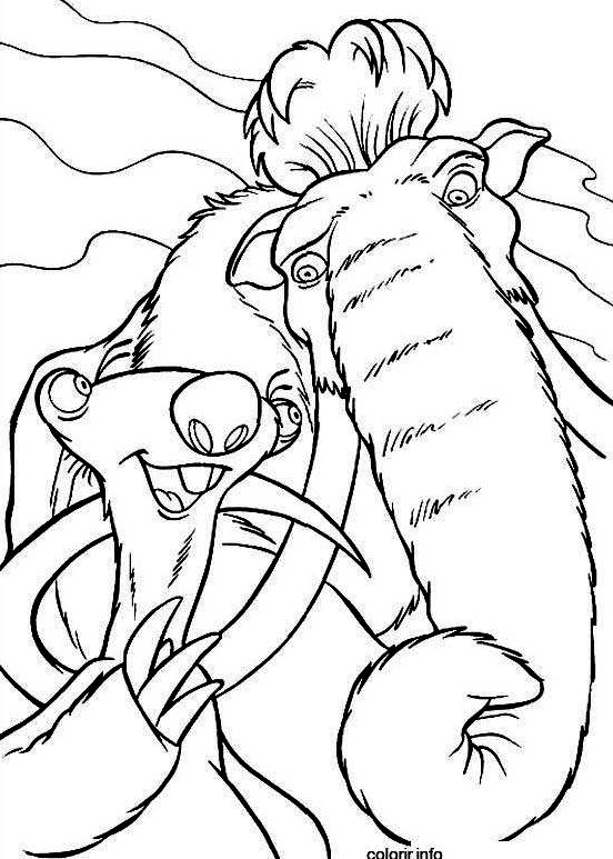 Desenhos para Colorir de A Era do Gelo, o Filme: Imagens Online Grátis