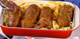 Receita de Macarronada com Bracciolas do Edu Guedes Passo a Passo
