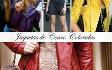 Jaquetas de Couro Coloridas Vermelha, Azul, Rosa, Verde, Marrom, Preta