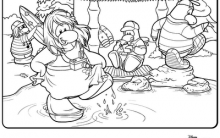 Desenhos para Colorir do Clube Penguin: Imagens Online Disney Pintar