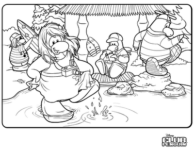 Desenhos para Colorir do Clube Penguin: Imagens Online Disney Pintar
