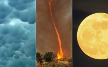 Fenômenos Naturais Raros Fotos:Tsunami, Superlua, Tornado de Fogo