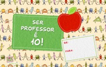 Desenhos e Cartões para Imprimir, Pintar Dia do Professor com Mensagem