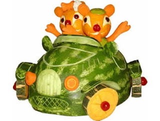 Escultura Frutas e Legumes para Festa Infantil: Decoração Mesa Festa