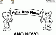 Desenhos para Colorir de Ano Novo: Imagens Online pra Pintar Revéillon