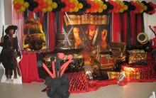 Festa Piratas do Caribe: Aniversário Infantil, Decoração, Bolo e Fotos