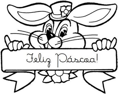 Desenhos para Colorir de Páscoa 2013: Imagens Online, Coelhos Imprimir