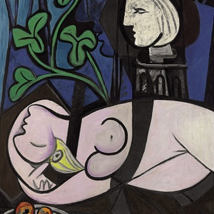"Nu, folhas verdes e busto", Pablo Picasso.