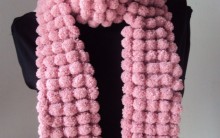 Cachecol Pom Pom Lã de Bolinhas de Tricô e Crochê, Vídeo Como Fazer