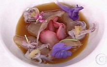 Jantar romântico da Ana Maria Braga com ceviche de jambo com flores