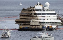 Navio Costa Concórdia virado: Fotos da Operação, Comentários Naufrágio