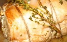 Receita de Lombo de Porco Recheado e Assado com Batatas Douradas