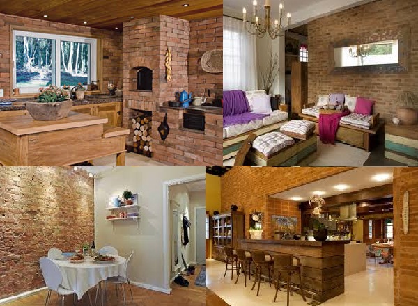Tijolos de Demolição – Decoração Interna de Casa – Fotos