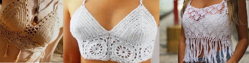 Top de Crochê – Moda Croppet 2015, Modelos e Gráfico