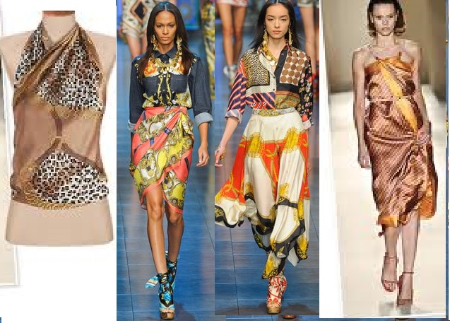 Lenços de Seda Estampados em Looks Modernos