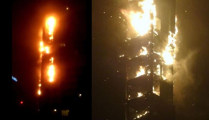 Incêndio no Prédio em Dubai – Vídeo Edifício em Chamas Foto