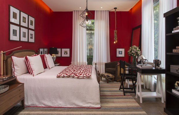 Quartos Decorados com Vermelho – Modelos Modernos, Fotos