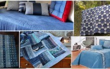 Colcha feita com Jeans Usado – Decorar com Jeans Velho