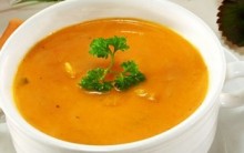 Sopa de Abóbora Moranga com Carne Seca e Legumes