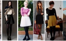 Saia plissada para o inverno. Dicas de tendências da moda.