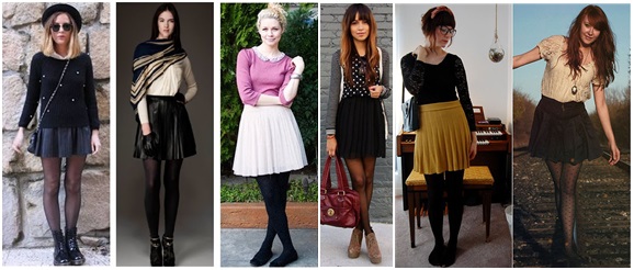 Saia plissada para o inverno. Dicas de tendências da moda.