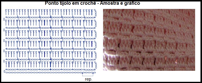 Pontos de Crochê fácil de Fazer com Gráfico e Passo a Passo