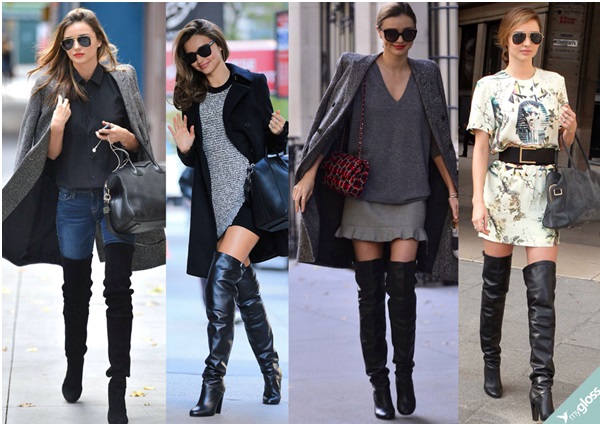 Botas de Cano longo até o Joelho Fotos com looks da Moda