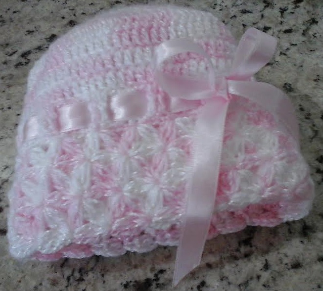 Gorro para Menina com Fita e Ponto Margarida – Receita PAP