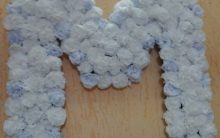 Como Fazer Flor de Papel Crepom para Preencher Letras com Passo a Passo